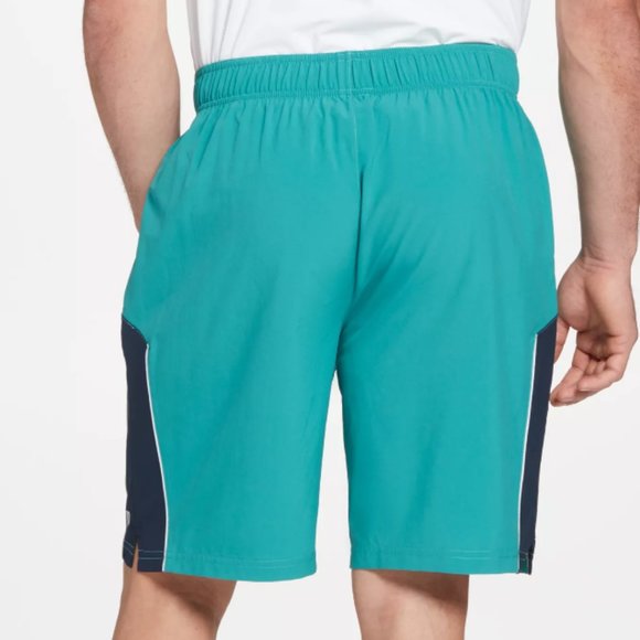 Prince Tennis Shorts Mens 2XL Teal Colorblock 9 Inch Training - Picture 3 of 4